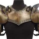 Medieval Warrior Pauldrons Shoulder Armor Gorget LARP Cosplay Knight Armor Crusader Costume