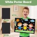 24x36 inches Poster Paper Set of 30, Black Large Poster Board, Blank Display Boards, Heavyweight Poster Paper Bulk for School, Office & Craft Projects