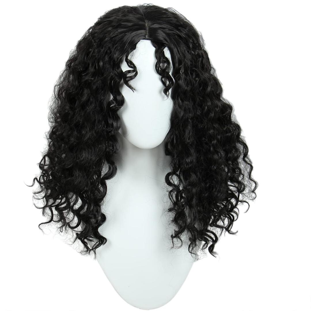 Linfairy Long Afro Black Wig For Women Costume Cosplay Fancy Dress Wigs