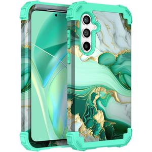 Hocase for Galaxy S25 Plus Case, Shockproof Heavy Duty Protection Soft Silicone Rubber Bumper+Hard Plastic Hybrid Protective Case for Samsung Galaxy S25 Plus (6.7") 2025 - Mint