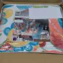 Lush Decor Layla Quilt Floral Leaf Print 3 Piece Reversible Bedding Set Full/Queen Orange & Blue