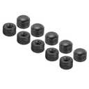 PATIKIL M6x11x14 Cap Nut, 25 Pcs Acorn Nut Screw Knob Cap Insert Bolt Cover Female Thread Knurled Hardware Fittings Light Fixtures, Black