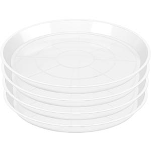OUPSAUI 4 Pack Clear Plant Saucer 4 6 8 10 12 14 16 18 20 22 Inch Plant Trays for Pots, Plastic Extra Large Planter Saucers for Outdoors Indoors, Drip Catcher Water Tray for Plants (22 Inch)