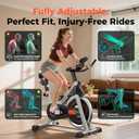 YOSUDA Exercise Bike, Brake Pad Stationary Bike for Home with Exclusive App, Magnetic Indoor Cycling Bike with 300 lb Weight Capacity, Low Noise, Tablet Holder and Fitness Courses for Weight Loss, Friction-Black