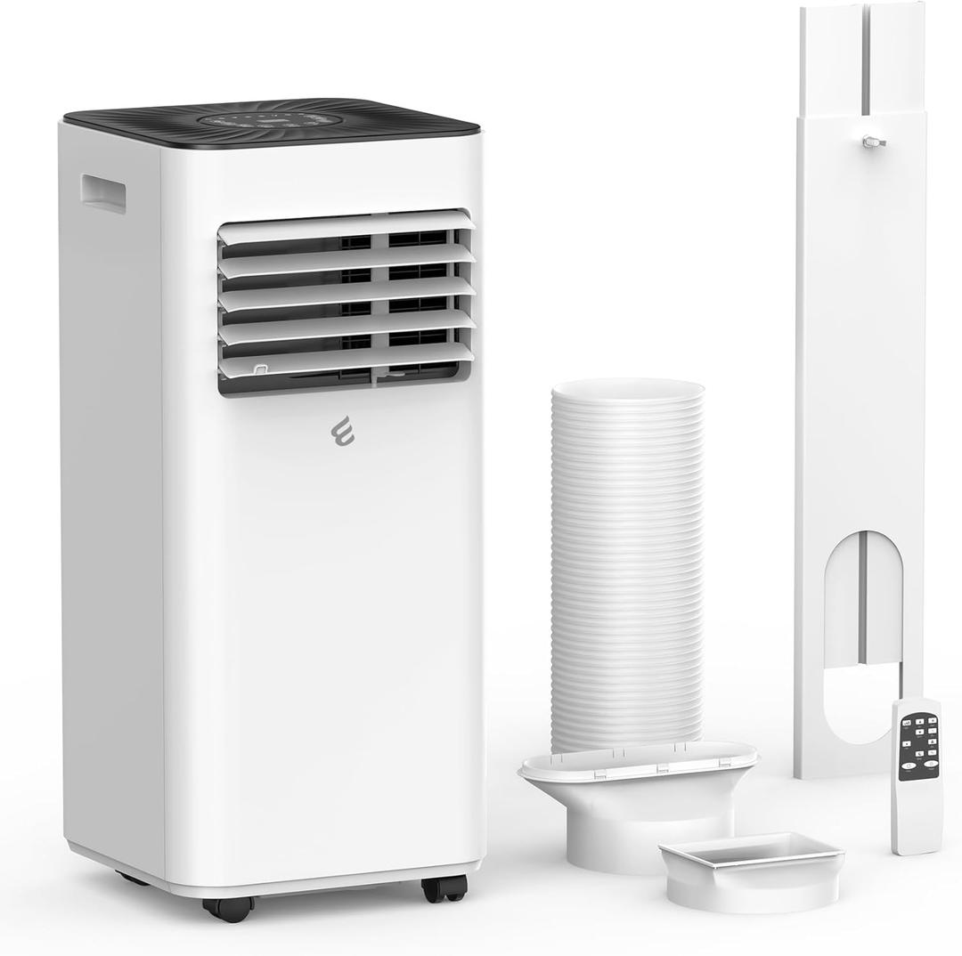 10,000 BTU Portable Air Conditioners, Portable AC With Remote for Room to 450 sq.ft 3 in 1 Air Conditioner With Dehumidification/Air Circulation/Timer And Window Kit (White)