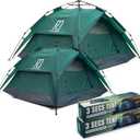 Reactive Outdoor Tent - 3 Second Tent - 3 Sec Instant Pop Up Tent - Easy and Quick Setup Camping Tent - 1 Person Setup Waterproof Double Layer Outdoor Camping Tent, 1 Small-sized + 1 Large Sized