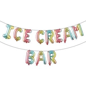 Ice Cream Bar Balloons Decorations,Summer Ice Cream Balloons Kit for Birthday Baby Shower Wedding Party Decorations (ICE CREAM BAR Rainbow)