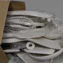 Silicone Cooking Utensils Set - 600F Heat Resistant, Nonstick Kitchen Utensil Set with Spatulas, Spoons, Whisk, Tongs, BPA Free, Dishwasher Safe, Cream White