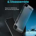 WEOTOO TPU Protective Case for Nintendo Switch 2 (2025), Ergonomic Anti-Slip Grip Cover, Shock-Absorbing Shell with Precise Cutouts, Full-Body Soft Case for Console and JoyCon - Clear Black