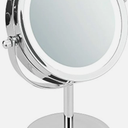 Lighted Free Standing Vanity Makeup Mirror for Bathroom Countertop, Chrome