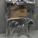 Drive Medical Two-Button Folding Walker With Wheels - Lightweight Rolling Mobility Support - Adjustable Height - Dual Push-Button Operation - 5 Inch Front Wheels - Durable Aluminum - Silver