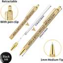 Jxueych 7 Pcs Funny Ballpoint Pen Set Gift for Coworker, Days of The Week Daily Glitter Pen, Black Ink Medium Point 1.0 Mm Smooth Writing