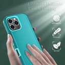 2 x Phone Case for iPhone 16 Pro Case with HD Screen Protector, Heavy Duty Shockproof & DustProof & Dropproof 3-Layer Cover Phone Case for iPhone 16 Pro (6.3'') (Lakeblue)