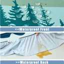 Moosfor Picnic Table Cover with Bench Covers, Elastic Fitted Spandex Tablecloths for 6 Foot Rectangle Tables, Stretch Washable Patio Tablecloth for Outdoor, Camping (Forest, 30"x72")