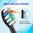 Toothbrush Heads Replacement Compatible with Rtauys S5 Sonic Electric Toothbrush, 10 Count, Black