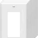 Decorator Wall Plates 1-Gang Switch Outlet Electrical Cover Plate Unbreakable Thermoplastic Faceplate for Light Receptacle Outlet Switch, White (10 Pack)