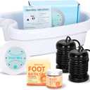 Ionic Foot Bath Detox Machine, Ionic Foot Spa Detox 30 Min at Home with 2 Ion Arrays, Aroma Salt Gift - Easy 1-Button Operation
