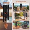 Memorial Wind Chimes w/Leaf Pendant, Sympathy Gifts for Loss of Loved One, Bereavement Gift Condolence Funeral Gifts for Loss of Mother Father