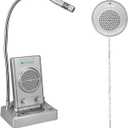 Retekess TW102 Window Microphone Speakers, Window Intercom System, 8M Cable with Loud Outer Speaker, Intercom System for Business, Bank, School, Hospital