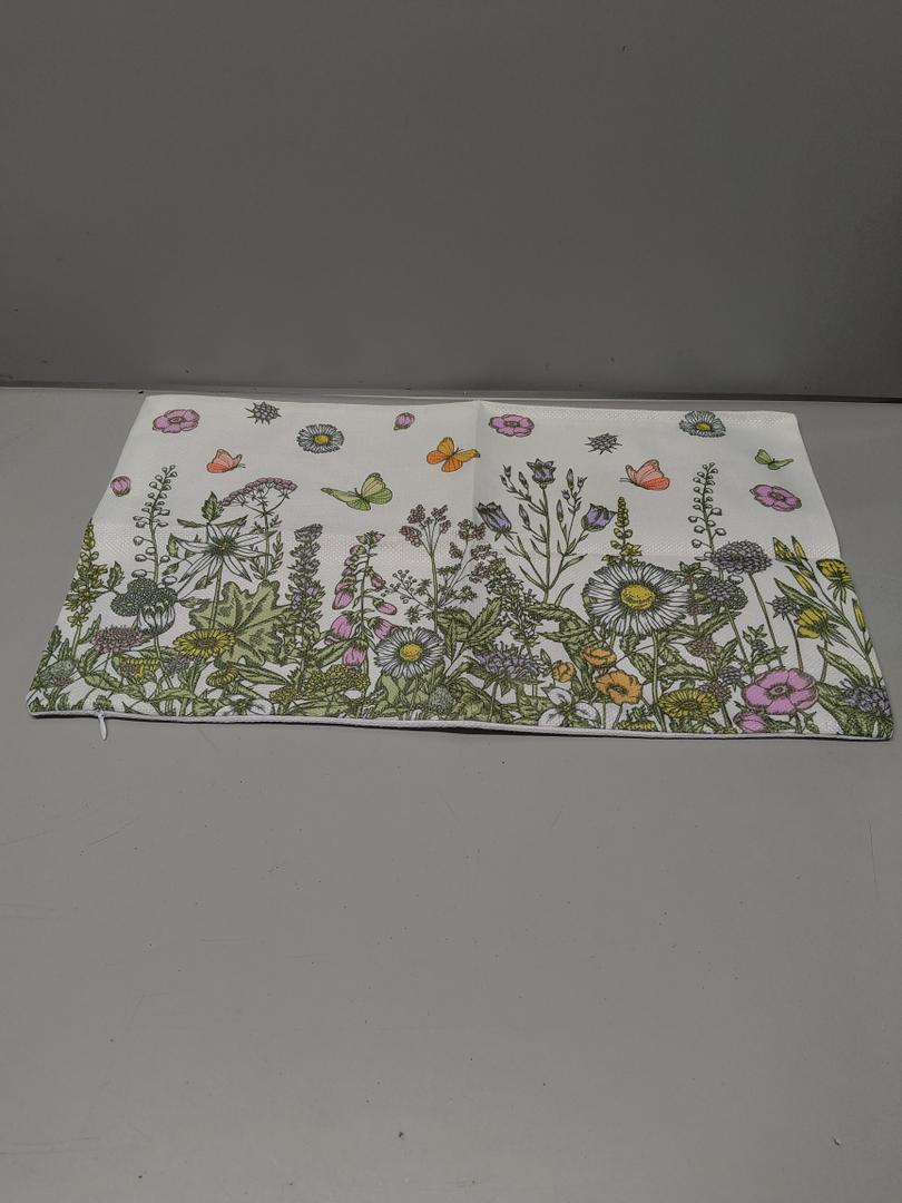 HEIFAM Wildflowers Spring Pillow Cover 12x20 in, Floral Pillow Covers, Summer Rectangular Pillows Cases, Spring Decorations for Home Living Room Bedroom Couch Sofa Pack of 2