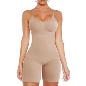 VVX Shorts Bodysuit for Women Tummy Control Shapewear Seamless Sexy Butt Lifting Workout Bodycon One Piece Short Jumpsuit (X-Large-XX-Large, B-1 Pack-nude)