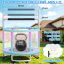 60" Toddler Trampoline for Kids,5FT Kids Trampoline for Toddlers 1-3,Upgrade Adjustable Kids Trampoline Indoor Outdoor,Mini Trampoline for Kids 2-5,500lbs Baby Small Trampoline with Net and Swing