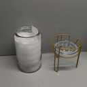 Drink Dispensers for Parties 1 Gallon, Bevarage Dispenser with Stand,Glass Drink Dispenser With Stainless Steel Spigot + Marker & Chalkboard, Ideal for Lemonade,Juice, Tea, and Party Drinks