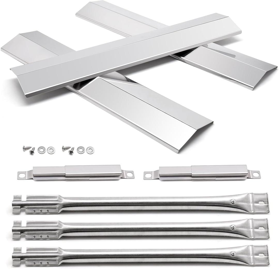 Grill Parts for Oklahoma Joe's Longhorn Combo 3-Burner Charcoal/Gas Smoker, Heat Tent Heat Shield and Burner for Oklahoma Joes 15202029 12201767 14201767 16202046 18202083