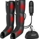 FSA HSA Eligible Air Compression Leg Massager with Heat for Circulation and Pain Relief, Affordable Professional Compression Boots Helpful for Leg Recovery, Relax for Gym Office Home