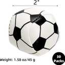 30 Pack Juggling Balls, 2" Plastic Juggling Bean Bags, Mini Juggle Balls, Soft Hand Catch Ball, Contact Juggling Ball for Beginners and Professionals, Soccer Design, Black & White