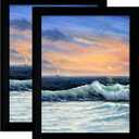 LUCKYLIFE 24x36 Poster Frame in Black Solid Wood with Plexiglass 2 Pack