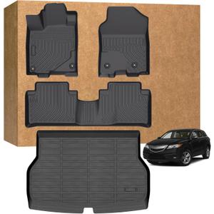 Floor Mats for Acura RDX 2013-2015, Heavy Duty TPE Waterproof Non-Slip All Weather Protection Custom, Floor Mats & Cargo Liner