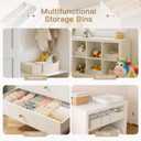 Criusia Drawer Organizer Clothes, 14 Pack Dresser Organizer for Baby Clothes, Underwear, Sock- Foldable Closet Organization and Storage Dividers Bins for Nursery, Bedroom and Dorm (Beige)