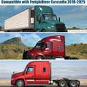 6 Layers Semi Truck Window Shades Custom Fit 2018-2026 Freightliner Cascadia, 3 Set Front Windshield and Side Windows Foldable Sun Protector Privacy Cover