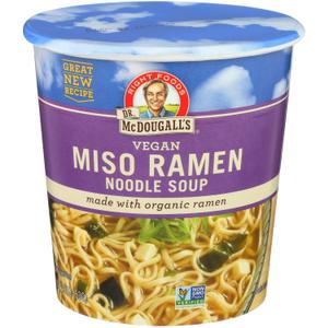 Dr. McDougall's Organic Miso Big Soup Cup, Garlic Ginger with Noodles, 1.9 oz