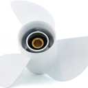 Outboard Propeller 13x19p 13 1/4x17p 13 1/2x15p 13 1/2x14p, 15 Spline Tooth Compatible with Yamaha T50 T60 F70 F75 F80 85 F90 F100 F115 130 HP Models, 3 Blades, RH, White, 13.25"x17" 13.5"x15" Prop
