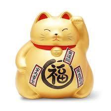 Large Banko Ware Lucky Cat Piggy Bank – 7.8 inches Traditional Japanese Maneki Neko Figurine with Red Mat, Feng Shui Decorative Ornament for Home or Office, Perfect Souvenir or Gift (Gold)