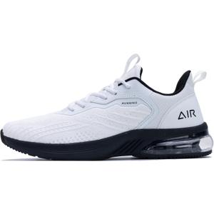 Mens Running Shoes Athletic Tennis Sneakers EU 44 -US 10.5 (White/Black)