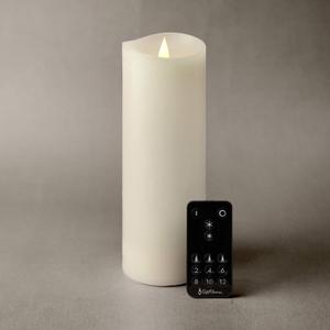 Flameless LED Candles with Remote Control, 3"x 9.1"Flickering 3D Moving Flame Battery Operated Candles in Real Wax Shell for Indoor Use, Home Decor White
