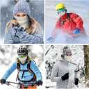 HYUET Winter Neck Gaiter Men, Fleece Neck Warmer Windproof Face Scarf Mask Face Cover Neck Cover for Men Women Ski (White)