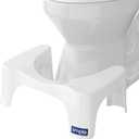 Squatty Potty Simple Curve Bathroom Toilet Stool 7" White