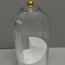 BirdcageStyle Concealed Toothbrush Holder Sliding Lid Bathroom Counter Organizer Tooth Brush Holder for Bathroom 360 Rotating Waterproof Dustproof Makeup Brushes Storage for Vanity (White)