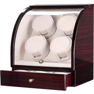 Watch Winder For 4 Watches + 3 Storage Slots, LCD Touch Screen