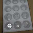 VOHO Clear Tealight Candle Holder Set of 12, Glass Tealight Candle Holders for Wedding Party, Tea Light Candles Holder Bulk for Home Decor(2'' x 1.4'', Clear)