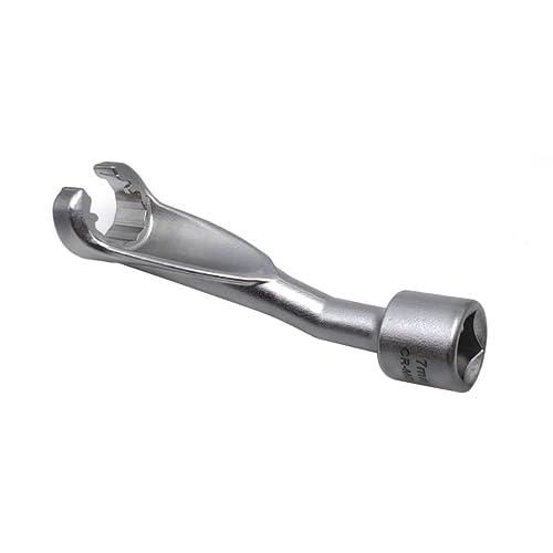 JEUCLEL 17mm 1/2" Dr. Common Rail Injection Fuel Line Nut Socket, 12 Point Injection Line Flare Nut Wrench Open Type for BMW/Opel 2.5TD Diesel Engine, Injector Line Removal Tool Opening Socket