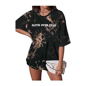 Christian T Shirts for Men Oversized Tee Graphic Apparel Acid Washed Baggy Gym Top L