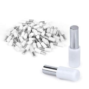 100 Pcs Shelf Pins 5mm Diameter 21mm Length | Shelf Support Pegs with Sleeve for Cabinet Furniture Shelves Bracket | Based in USA