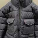 Water Resistant Performance Stretch Hooded Puffer Jacket, Medium
