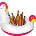 Bencailor Inflatable Pool Float Cooler Drink Holder Summer Party, Unicorn, 54 x 35 x 42"