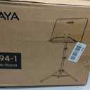CAHAYA Sheet Music Stand & Tabletop Music Stand Solid Back with Carrying Bag for Books Notes Laptop Tablet Pink CY0194